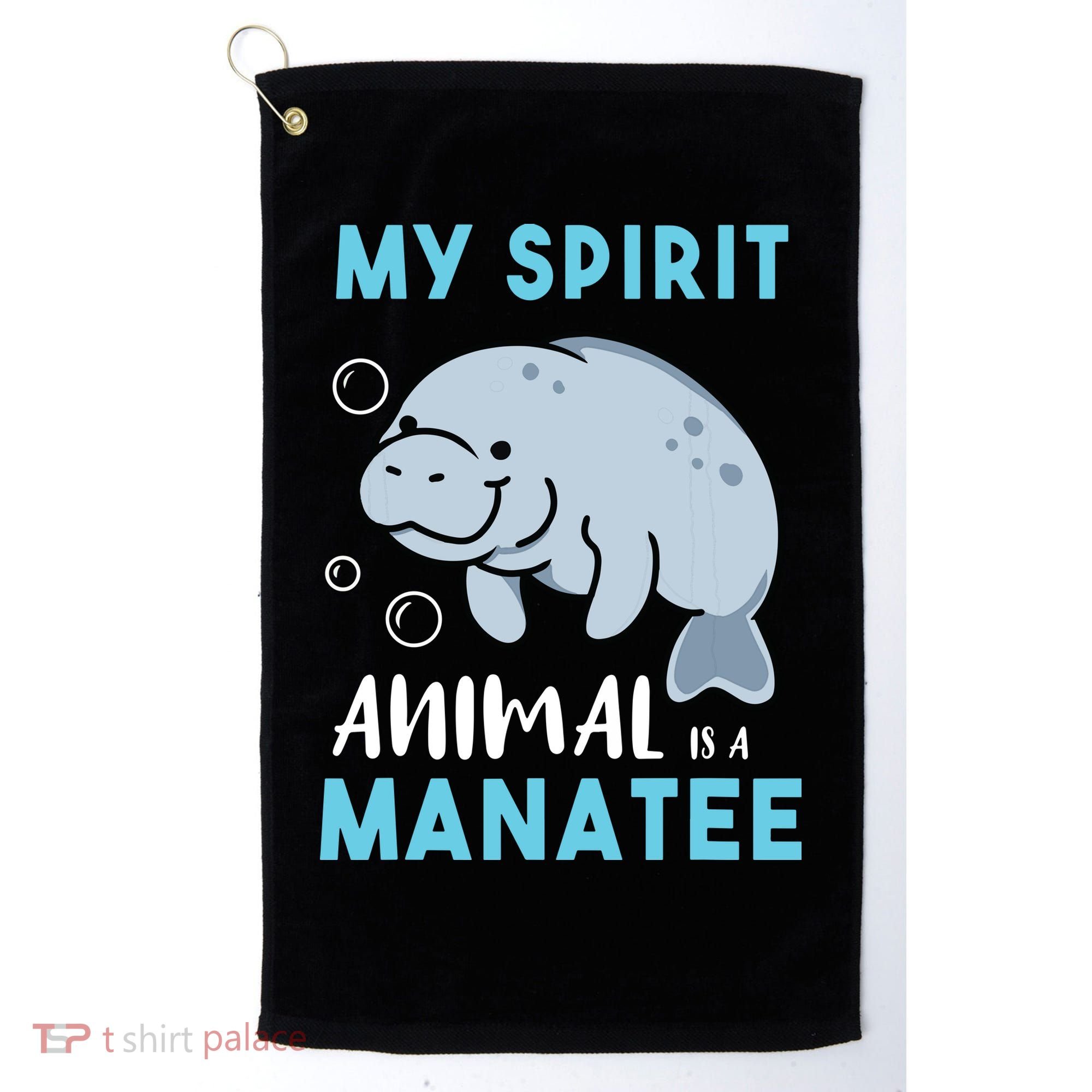 My Spirit Animal Is A Manatee Marine Biologist Gift Golf Towel