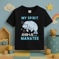 My Spirit Animal Is A Manatee Marine Biologist Gift Toddler T-Shirt thumb 3