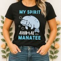 My Spirit Animal Is A Manatee Marine Biologist Gift Women's T-Shirt thumb 2