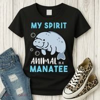 My Spirit Animal Is A Manatee Marine Biologist Gift Women's T-Shirt thumb 3