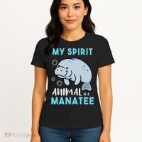 My Spirit Animal Is A Manatee Marine Biologist Gift Women's T-Shirt thumb 4