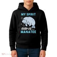 My Spirit Animal Is A Manatee Marine Biologist Gift Kids Hoodie thumb 4