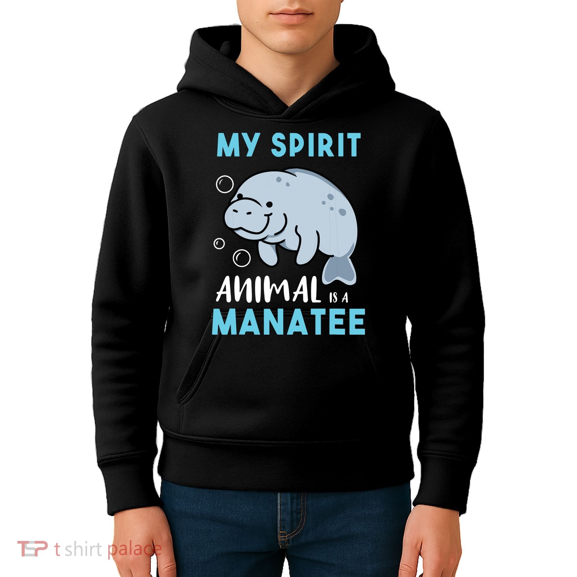 My Spirit Animal Is A Manatee Marine Biologist Gift Kids Hoodie