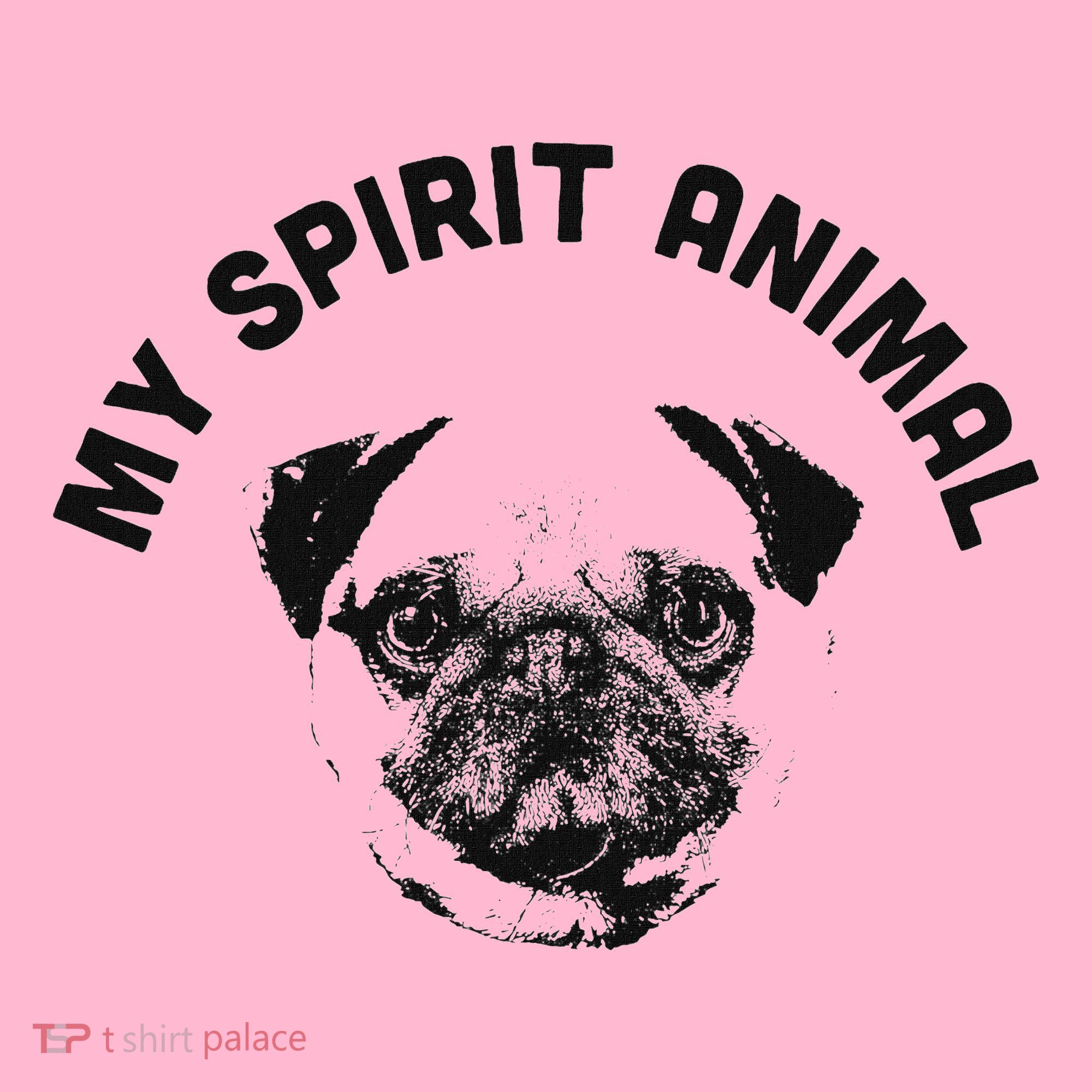 My Spirit Animal Pug Funny Dog Mom And Dog Dad Coaster