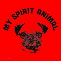 My Spirit Animal Pug Funny Dog Mom And Dog Dad Santa Hat thumb 1