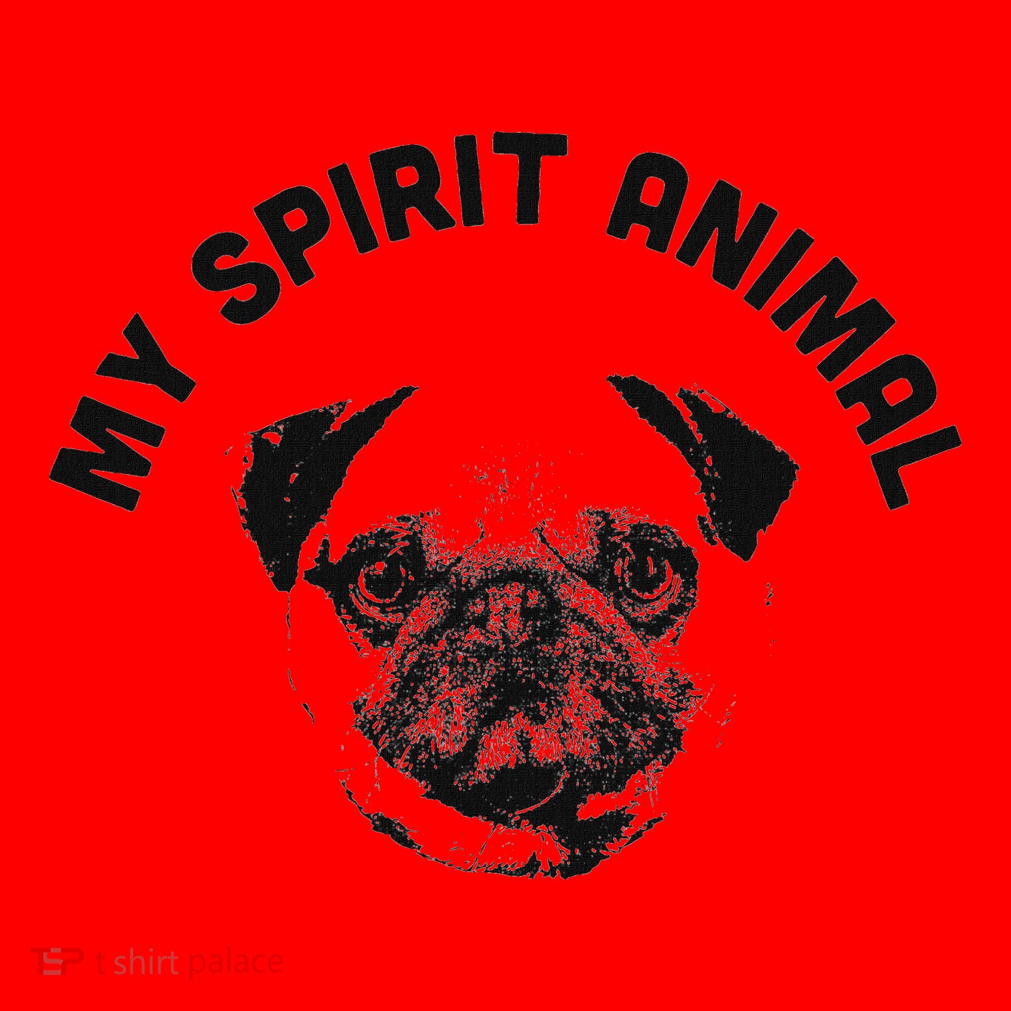 My Spirit Animal Pug Funny Dog Mom And Dog Dad Santa Hat