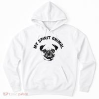 My Spirit Animal Pug Funny Dog Mom And Dog Dad Hoodie thumb 0