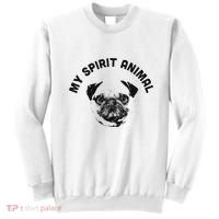 My Spirit Animal Pug Funny Dog Mom And Dog Dad Sweatshirt thumb 0