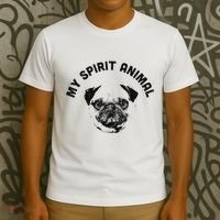 My Spirit Animal Pug Funny Dog Mom And Dog Dad T-Shirt thumb 3