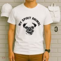 My Spirit Animal Pug Funny Dog Mom And Dog Dad T-Shirt thumb 6