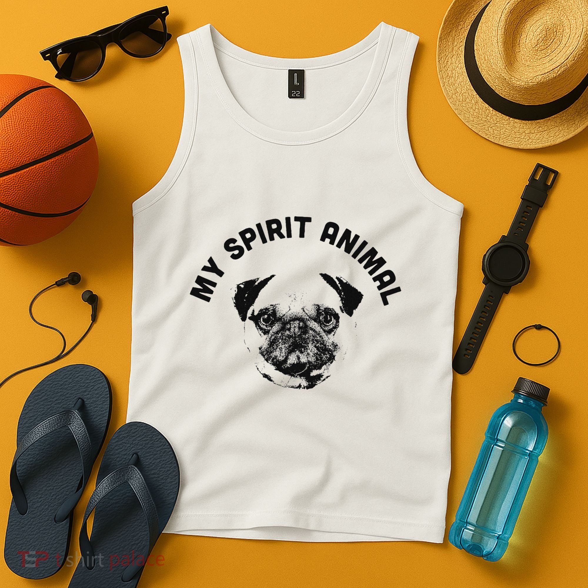 My Spirit Animal Pug Funny Dog Mom And Dog Dad Tank Top