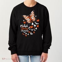 Multiple Sclerosis Awareness Butterfly Orange Ribbon  Women's Sweatshirt thumb 0