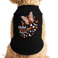 Multiple Sclerosis Awareness Butterfly Orange Ribbon  Doggie Tank thumb 0