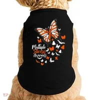 Multiple Sclerosis Awareness Butterfly Orange Ribbon  Doggie Tank thumb 0