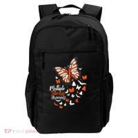 Multiple Sclerosis Awareness Butterfly Orange Ribbon  Backpack thumb 0