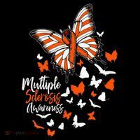 Multiple Sclerosis Awareness Butterfly Orange Ribbon  Backpack thumb 2