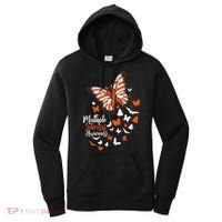 Multiple Sclerosis Awareness Butterfly Orange Ribbon  Women's Hoodie thumb 0
