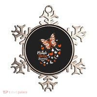 Multiple Sclerosis Awareness Butterfly Orange Ribbon  Ornament thumb 0