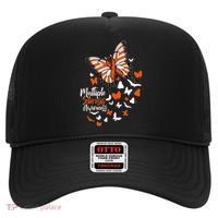 Multiple Sclerosis Awareness Butterfly Orange Ribbon  Hat thumb 0