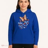 Multiple Sclerosis Awareness Butterfly Orange Ribbon  Hoodie thumb 5