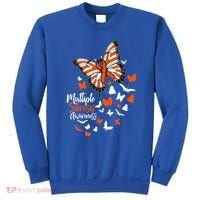 Multiple Sclerosis Awareness Butterfly Orange Ribbon  Sweatshirt thumb 0