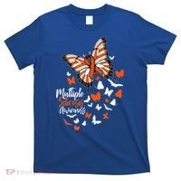 Multiple Sclerosis Awareness Butterfly Orange Ribbon  T-Shirt thumb 0