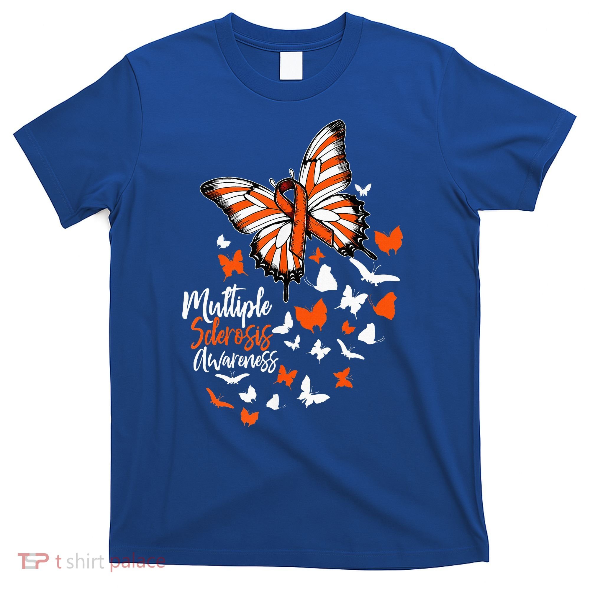 Multiple Sclerosis Awareness Butterfly Orange Ribbon  T-Shirt