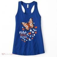 Multiple Sclerosis Awareness Butterfly Orange Ribbon  Women's Tank Top thumb 0
