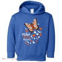 Multiple Sclerosis Awareness Butterfly Orange Ribbon  Toddler Hoodie thumb 0