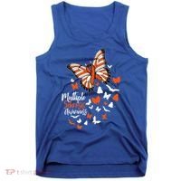 Multiple Sclerosis Awareness Butterfly Orange Ribbon  Tank Top thumb 0
