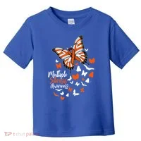 Multiple Sclerosis Awareness Butterfly Orange Ribbon  Toddler T-Shirt thumb 0
