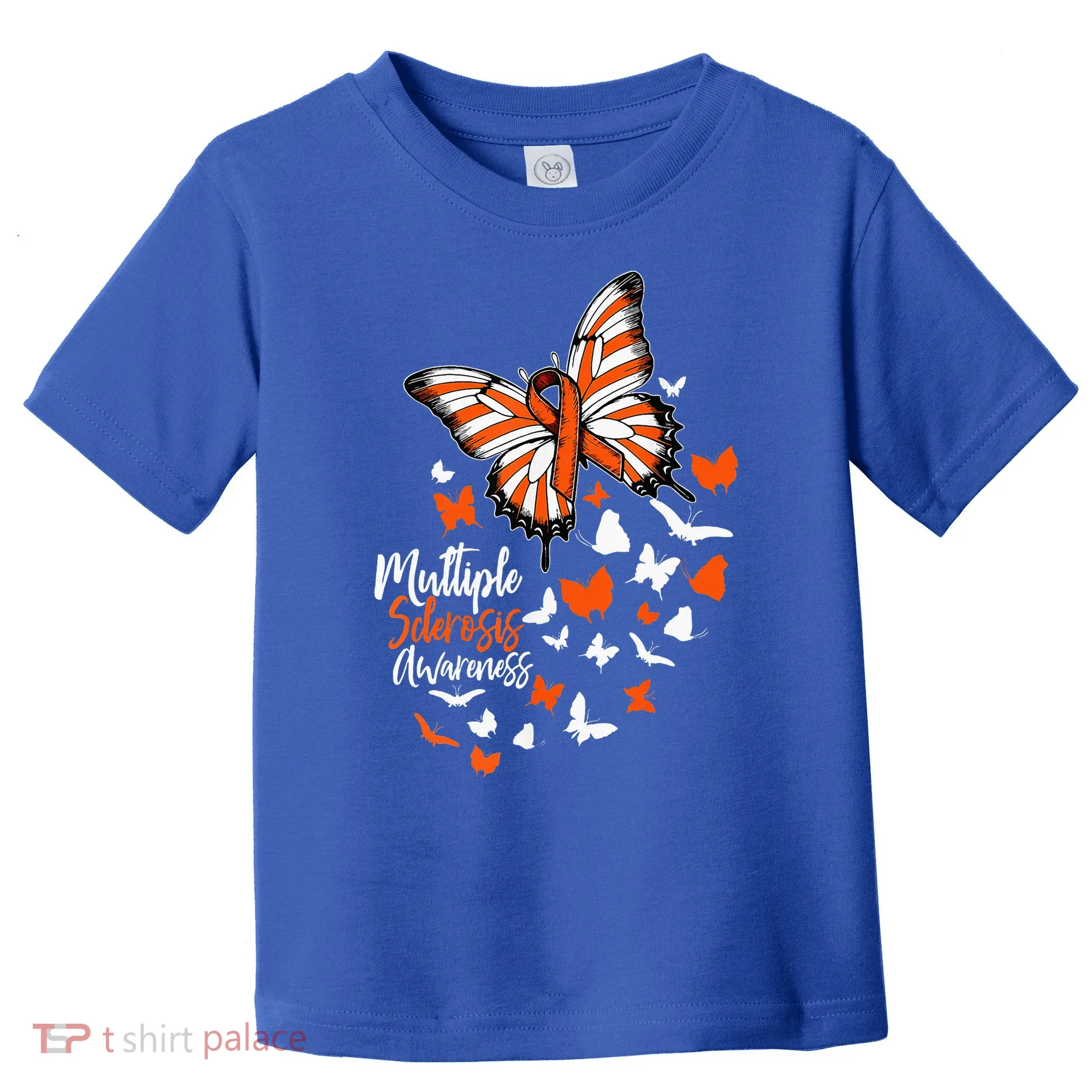 Multiple Sclerosis Awareness Butterfly Orange Ribbon  Toddler T-Shirt