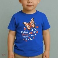 Multiple Sclerosis Awareness Butterfly Orange Ribbon  Toddler T-Shirt thumb 2