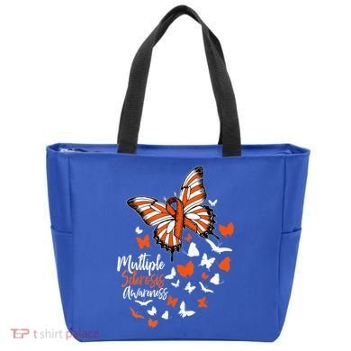 Multiple Sclerosis Awareness Butterfly Orange Ribbon  Tote Bag
