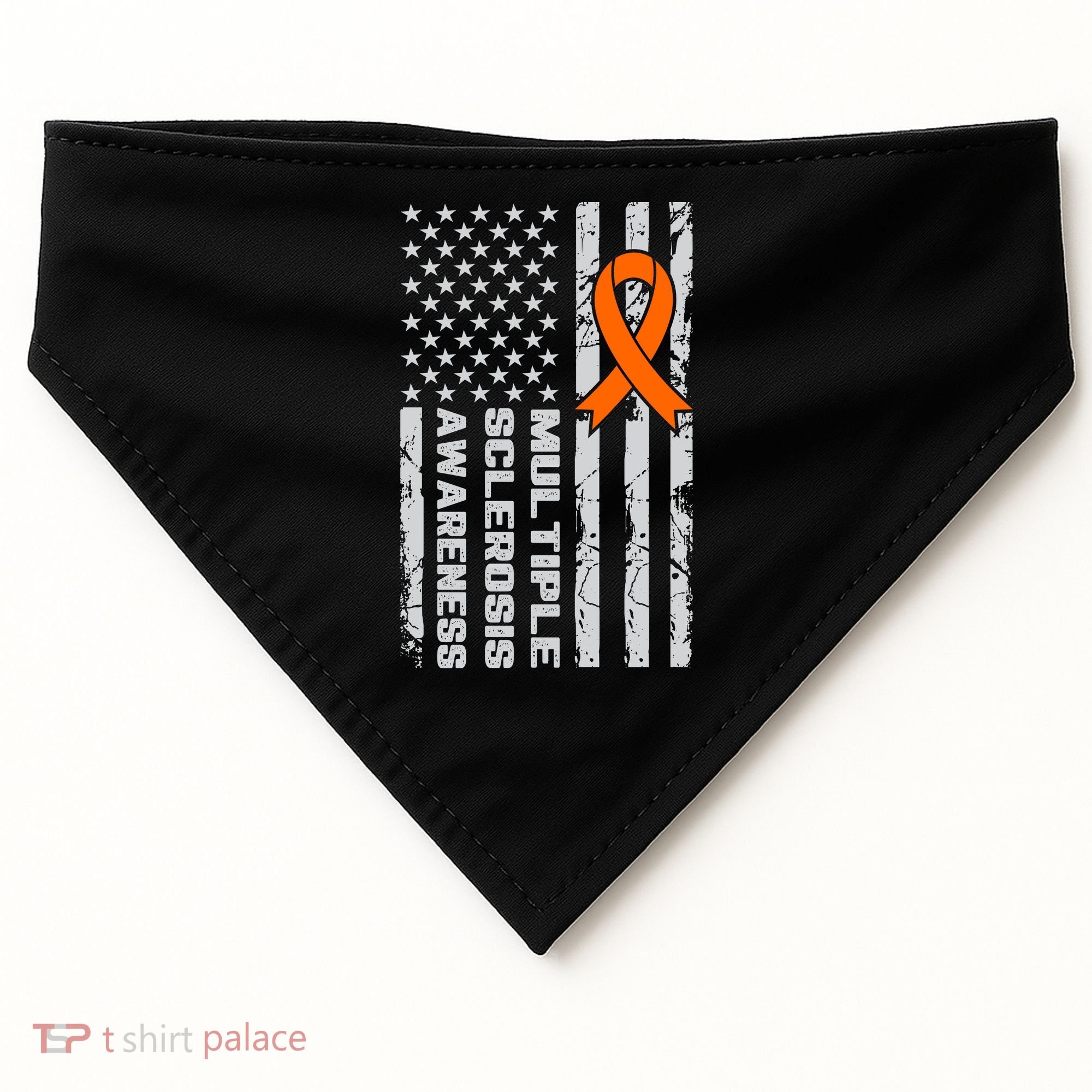Multiple Sclerosis Awareness MS USA-Made Doggie Bandana