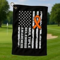 Multiple Sclerosis Awareness MS Golf Towel thumb 1