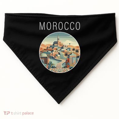 Morocco Scenery Art Deco USA-Made Doggie Bandana