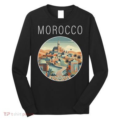Morocco Scenery Art Deco Long Sleeve Shirt