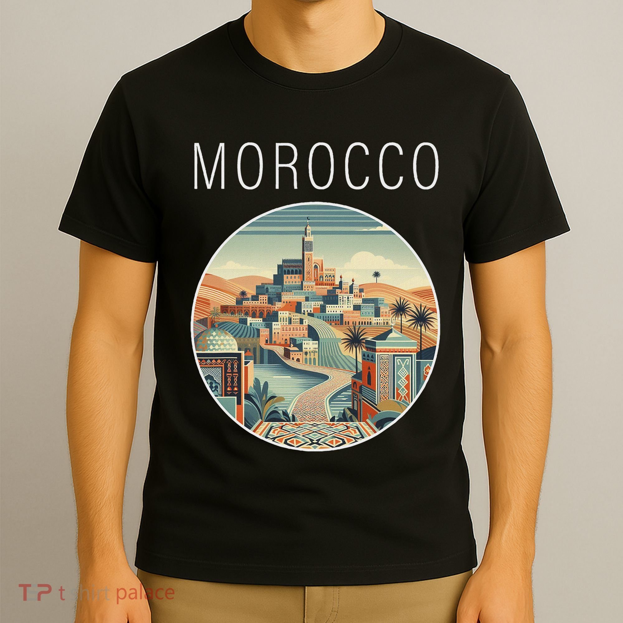Morocco Scenery Art Deco T-Shirt