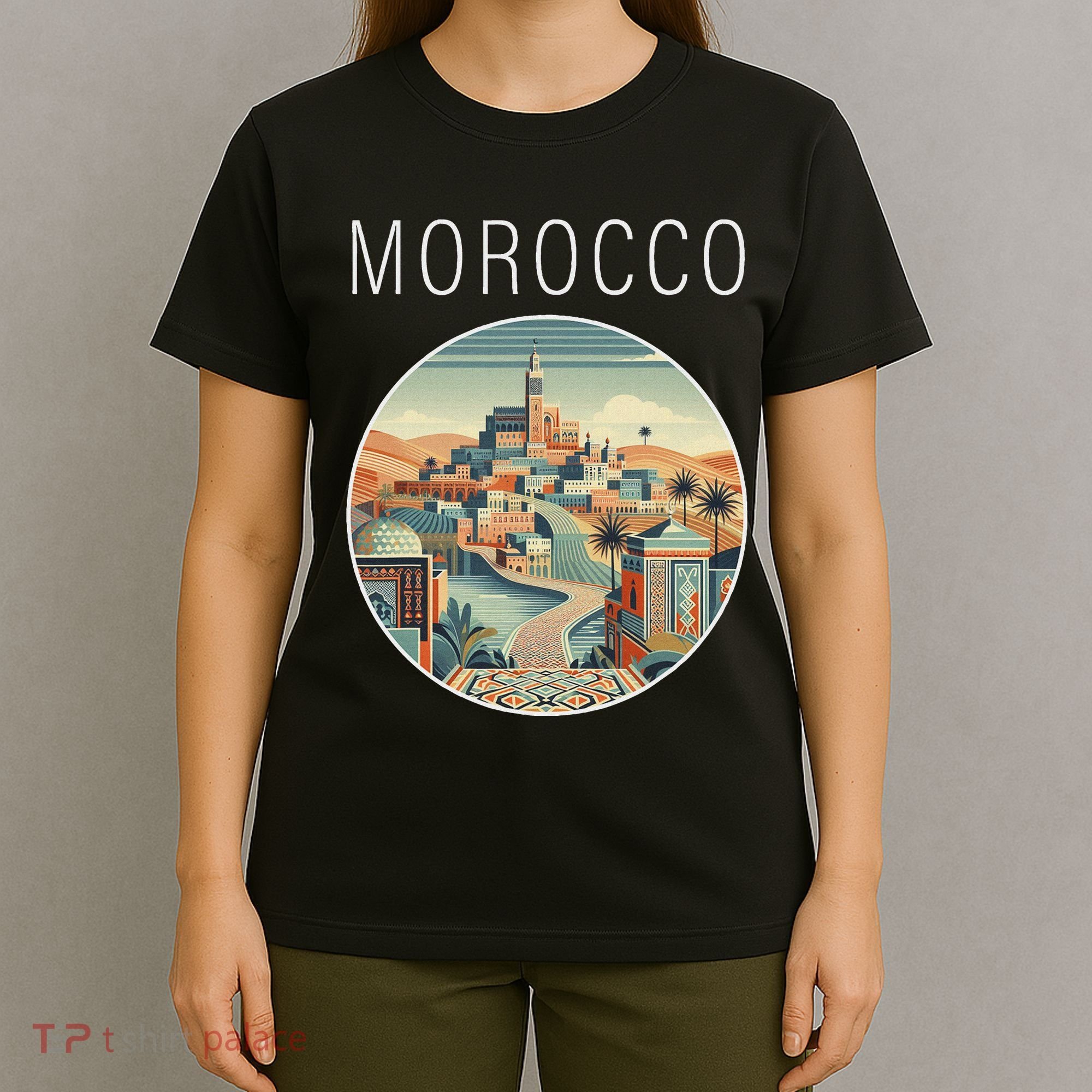 Morocco Scenery Art Deco T-Shirt