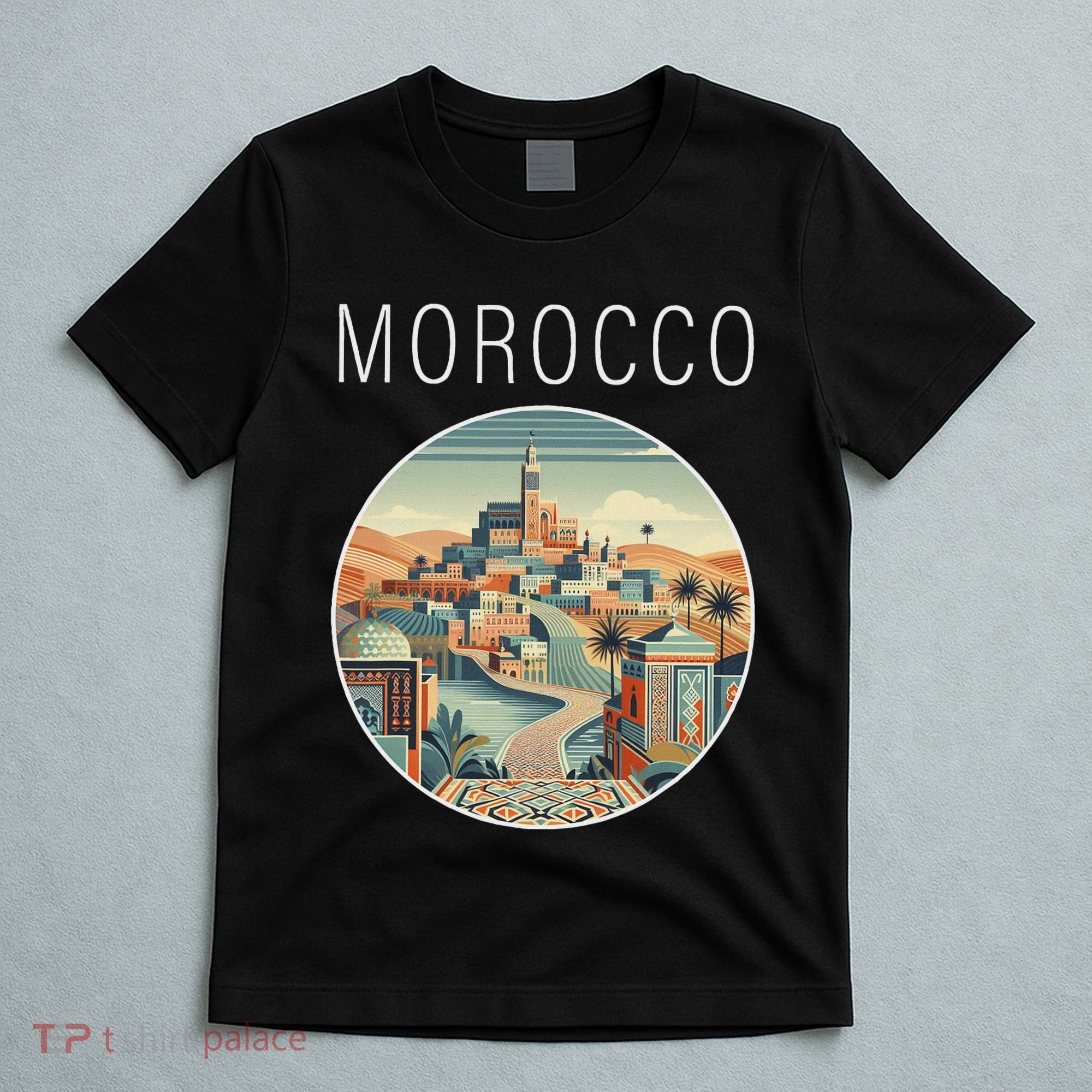 Morocco Scenery Art Deco T-Shirt