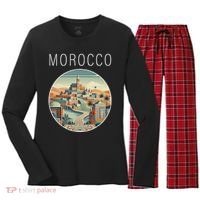 Morocco Scenery Art Deco Women's Long Sleeve Flannel Pajama Set  thumb 0