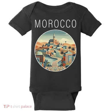 Morocco Scenery Art Deco Baby Bodysuit