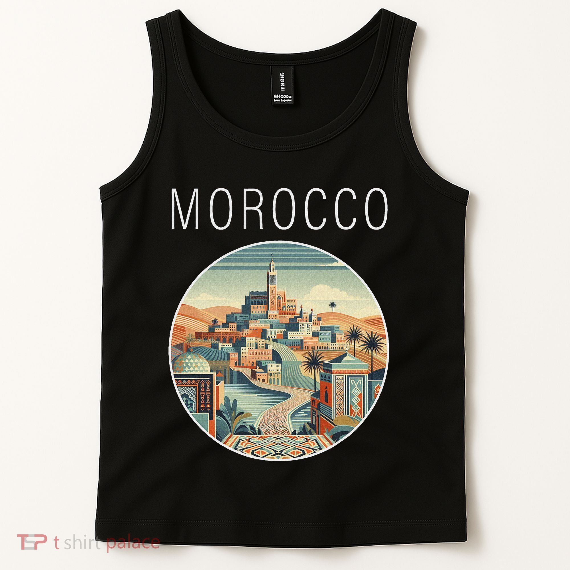 Morocco Scenery Art Deco Tank Top