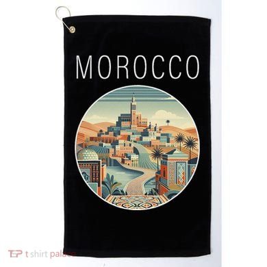 Morocco Scenery Art Deco Golf Towel