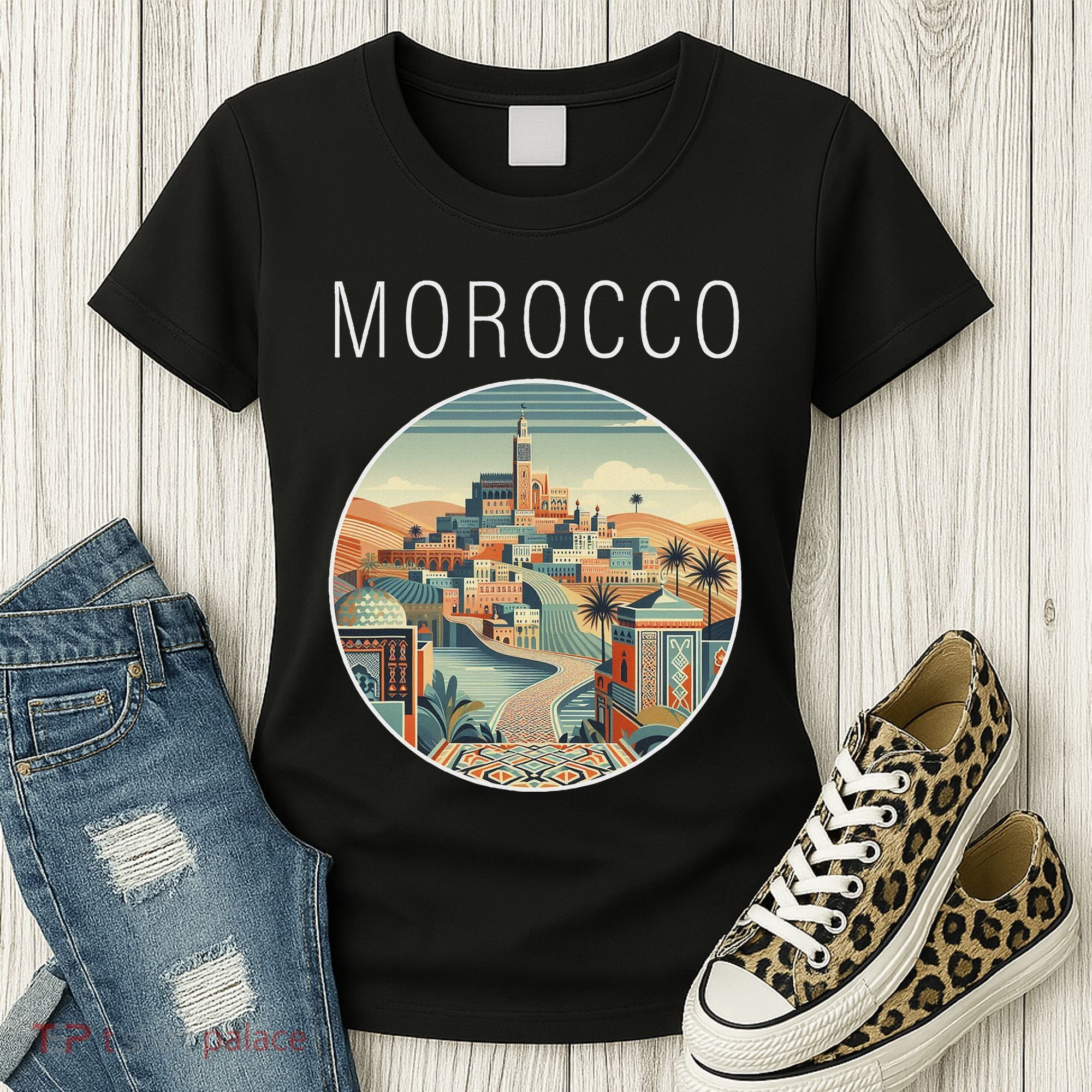 Morocco Scenery Art Deco Women's T-Shirt
