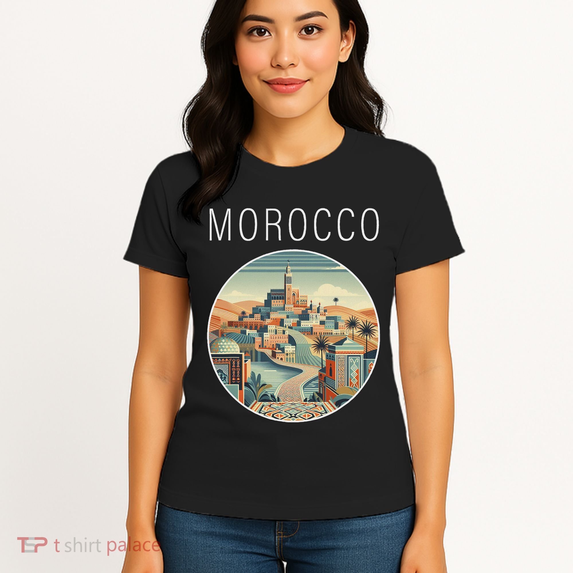 Morocco Scenery Art Deco Women's T-Shirt