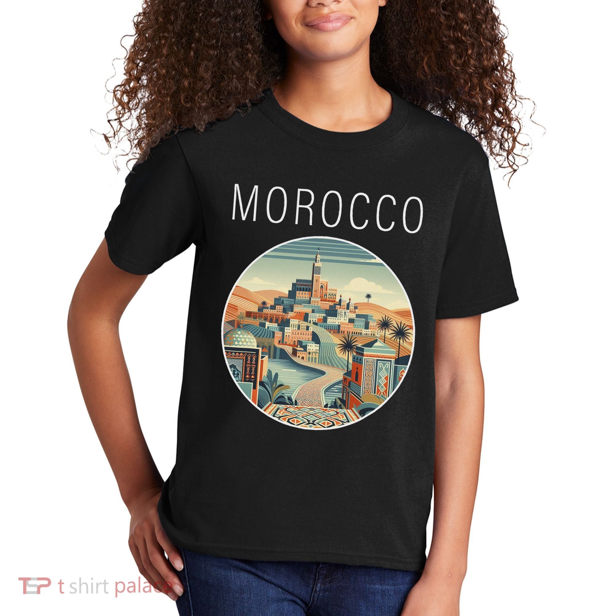 Morocco Scenery Art Deco Kids T-Shirt