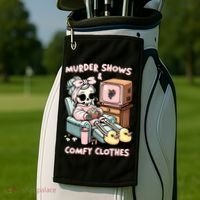 Murder Shows And Comfy Clothes Golf Towel thumb 2