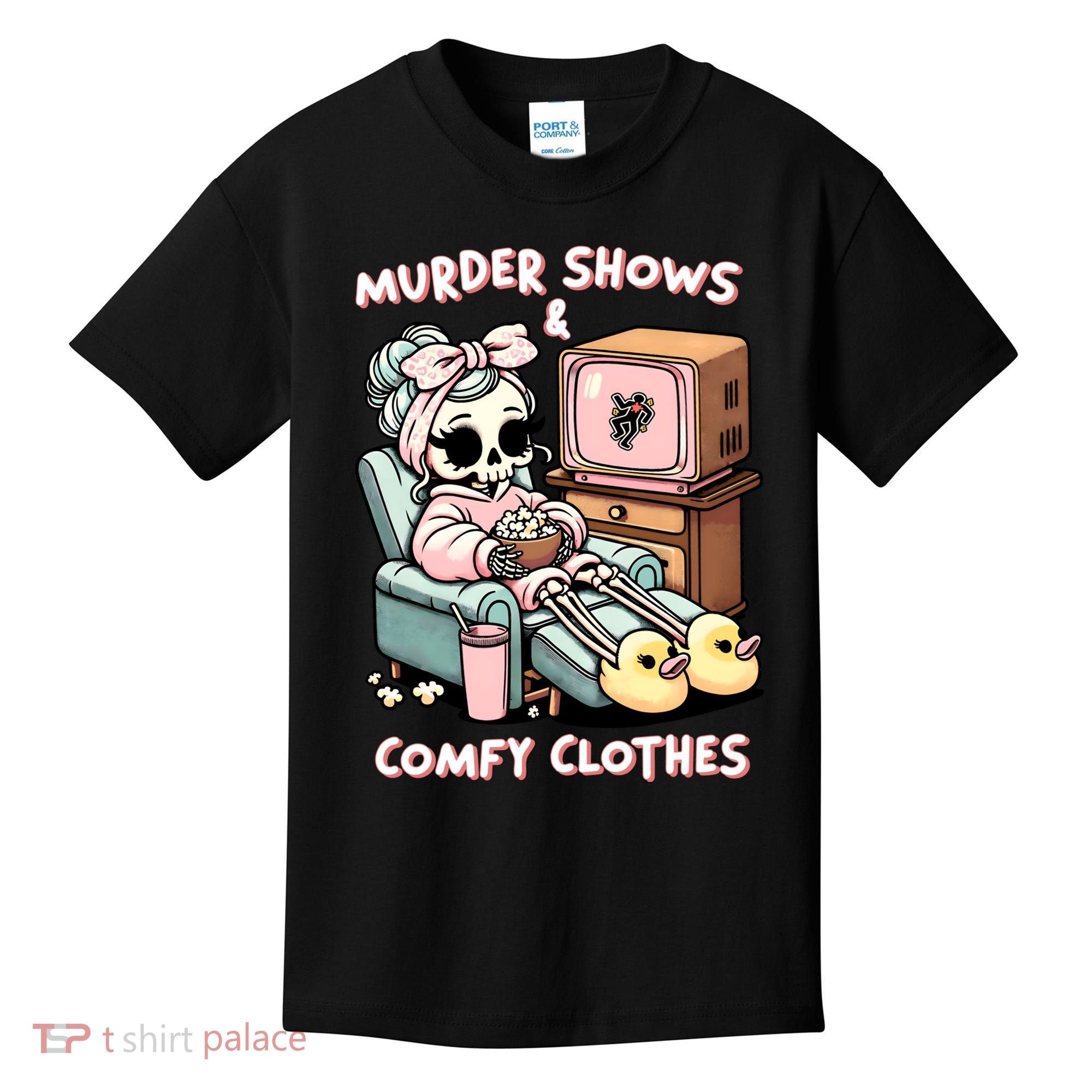 Murder Shows And Comfy Clothes Kids T-Shirt